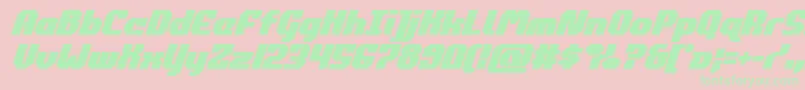 commonwealthboldital Font – Green Fonts on Pink Background