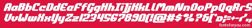 Шрифт commonwealthboldital – белые шрифты на красном фоне