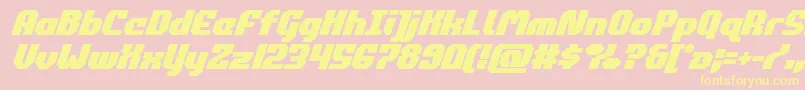 commonwealthboldital Font – Yellow Fonts on Pink Background