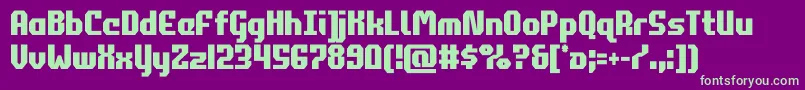commonwealthcond Font – Green Fonts on Purple Background