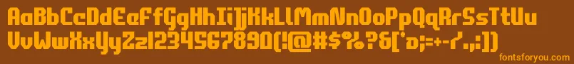 commonwealthcond Font – Orange Fonts on Brown Background