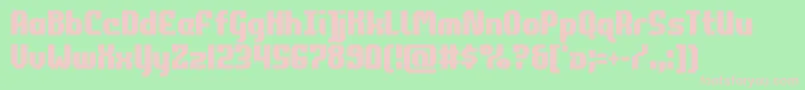 commonwealthcond-fontti – vaaleanpunaiset fontit vihreällä taustalla