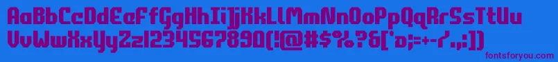 commonwealthcond Font – Purple Fonts on Blue Background