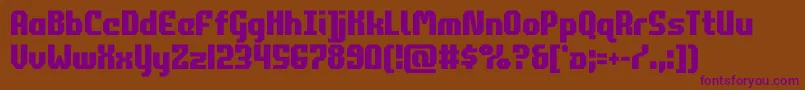 commonwealthcond Font – Purple Fonts on Brown Background