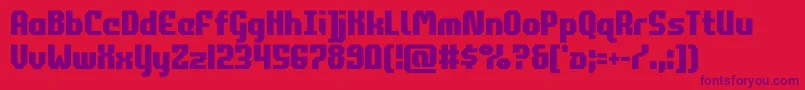 Czcionka commonwealthcond – fioletowe czcionki na czerwonym tle