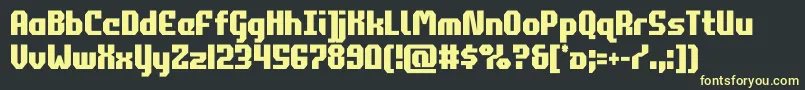 commonwealthcond Font – Yellow Fonts on Black Background