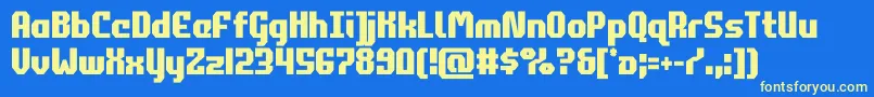 commonwealthcond Font – Yellow Fonts on Blue Background
