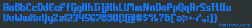 commonwealthcond Font – Blue Fonts on Black Background