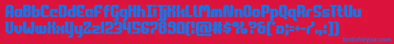 commonwealthcond Font – Blue Fonts on Red Background