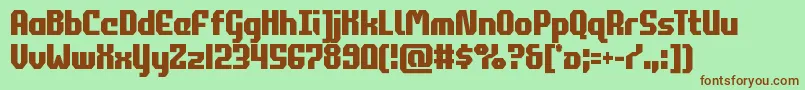 commonwealthcond Font – Brown Fonts on Green Background