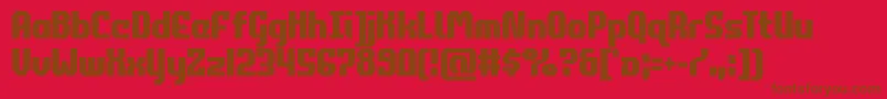 commonwealthcond Font – Brown Fonts on Red Background