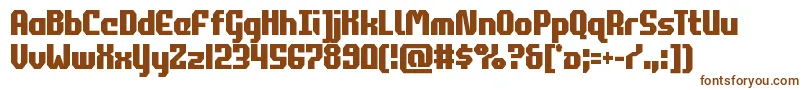 commonwealthcond-fontti – ruskeat fontit valkoisella taustalla