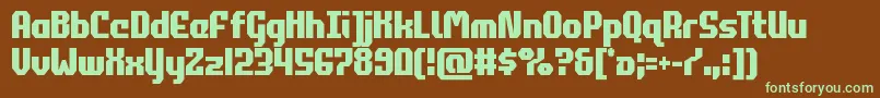 Шрифт commonwealthcond – зелёные шрифты на коричневом фоне