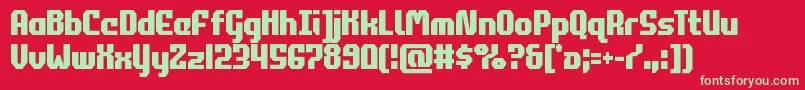 commonwealthcond Font – Green Fonts on Red Background