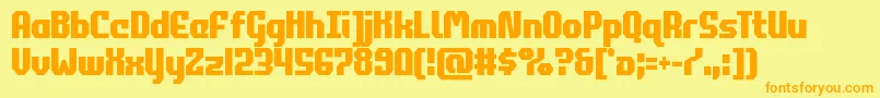 commonwealthcond Font – Orange Fonts on Yellow Background