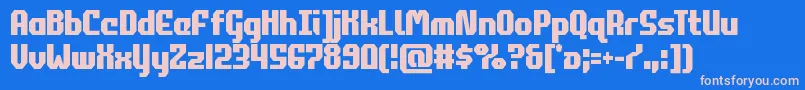 commonwealthcond Font – Pink Fonts on Blue Background