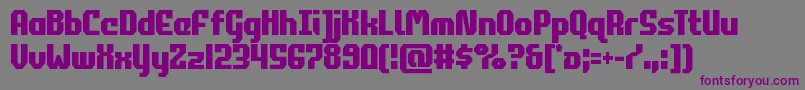 フォントcommonwealthcond – 紫色のフォント、灰色の背景