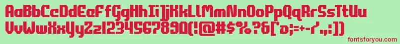 commonwealthcond Font – Red Fonts on Green Background