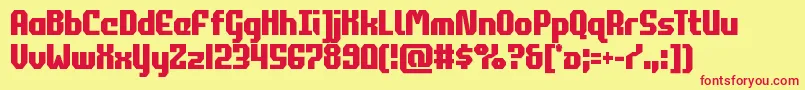 commonwealthcond Font – Red Fonts on Yellow Background