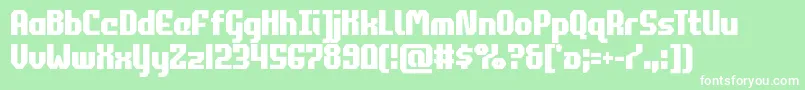 commonwealthcond Font – White Fonts on Green Background