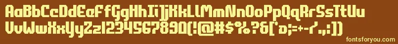 Шрифт commonwealthcond – жёлтые шрифты на коричневом фоне
