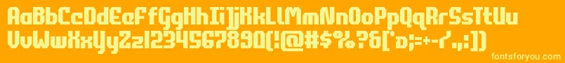 commonwealthcond Font – Yellow Fonts on Orange Background