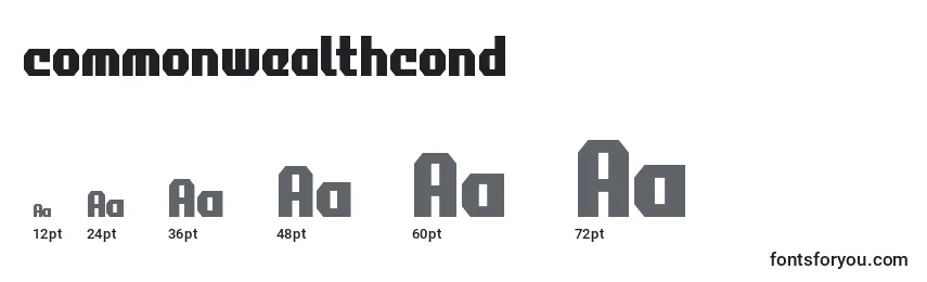Commonwealthcond (123865) Font Sizes