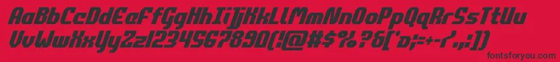 commonwealthcondital Font – Black Fonts on Red Background
