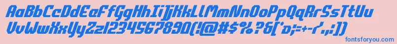 commonwealthcondital Font – Blue Fonts on Pink Background