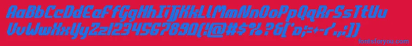 commonwealthcondital Font – Blue Fonts on Red Background