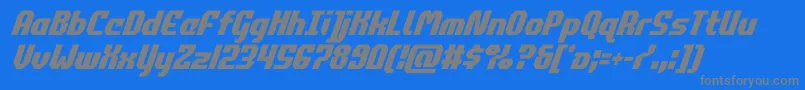 commonwealthcondital Font – Gray Fonts on Blue Background