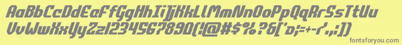 commonwealthcondital Font – Gray Fonts on Yellow Background