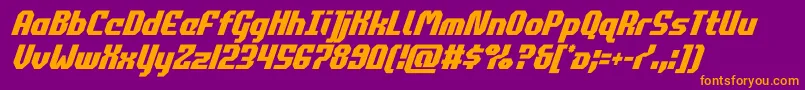 commonwealthcondital Font – Orange Fonts on Purple Background