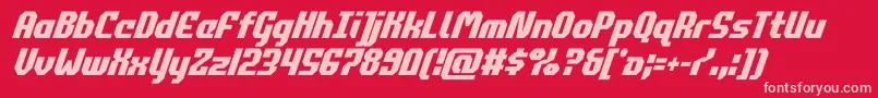 commonwealthcondital Font – Pink Fonts on Red Background