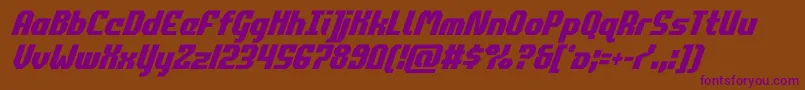 commonwealthcondital Font – Purple Fonts on Brown Background