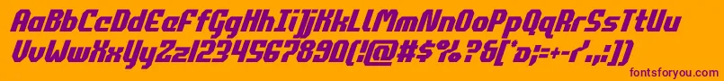 commonwealthcondital Font – Purple Fonts on Orange Background