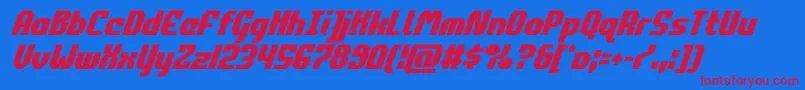 commonwealthcondital Font – Red Fonts on Blue Background