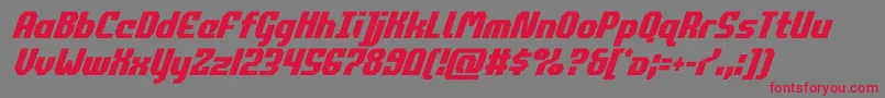 commonwealthcondital Font – Red Fonts on Gray Background