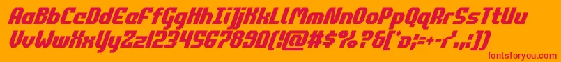 commonwealthcondital Font – Red Fonts on Orange Background