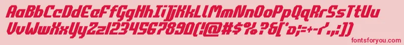 commonwealthcondital Font – Red Fonts on Pink Background