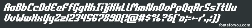 Шрифт commonwealthcondital – белые шрифты на чёрном фоне