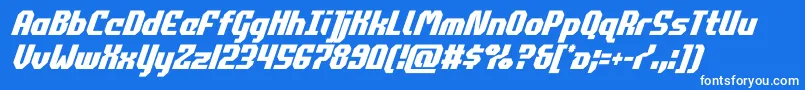 フォントcommonwealthcondital – 青い背景に白い文字