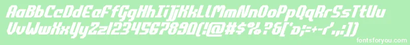 commonwealthcondital Font – White Fonts on Green Background