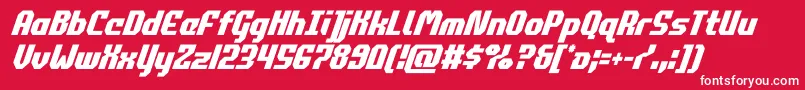 commonwealthcondital Font – White Fonts on Red Background