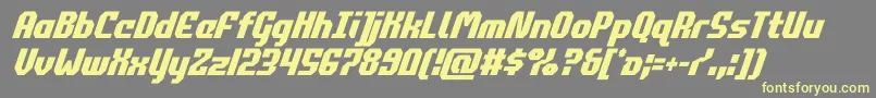 commonwealthcondital Font – Yellow Fonts on Gray Background