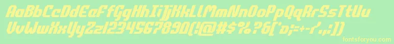 commonwealthcondital Font – Yellow Fonts on Green Background