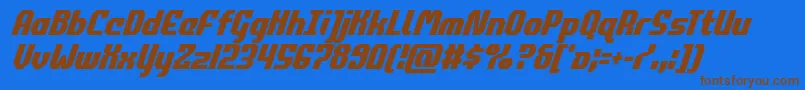 commonwealthcondital Font – Brown Fonts on Blue Background