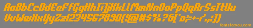 commonwealthcondital-Schriftart – Orangefarbene Schriften auf grauem Hintergrund