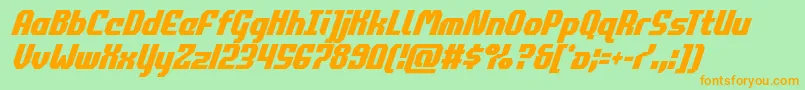 commonwealthcondital-Schriftart – Orangefarbene Schriften auf grünem Hintergrund