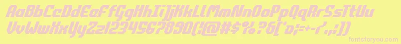 commonwealthcondital Font – Pink Fonts on Yellow Background